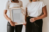 Picture frame png mockup, transparent space for artwork