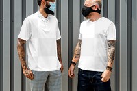 Men’s tee png, transparent mockup, basic wear apparel fashion