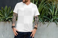 Tee mockup png transparent, casual wear apparel design