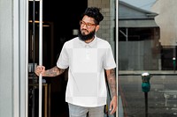 Polo shirt mockup png transparent, men’s casual apparel fashion design