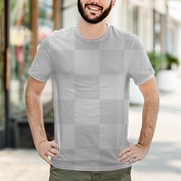 Men’s tee png, transparent mockup, basic wear apparel fashion