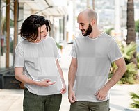 Men’s tee png, transparent mockup, basic wear apparel fashion