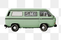 Mint green van png sticker, transparent background