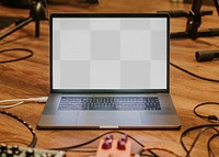 Laptop png screen mockup, digital device image