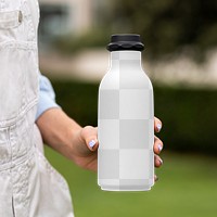 Water bottle png transparent mockup