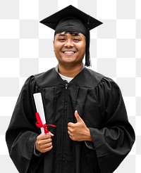 Graduating student png sticker, isolated on transparent background