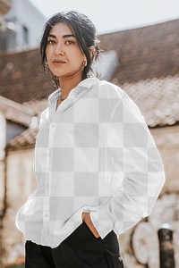 Shirt png on Indian woman model