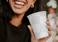 Paper cup png, transparent mockup, to go drink