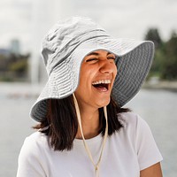 Transparent bucket hat png, fashion accessory design