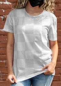 Women's tee png, transparent mockup design, casual wear fashion