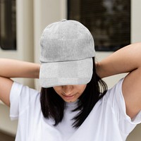 Transparent cap mockup png, fashion accessory design