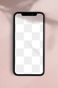 Mobile phone screen mockup png digital device