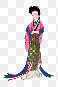 Ancient lady costume png, Chinese traditional illustration
