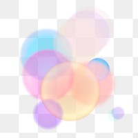 Colorful bokeh lights png on transparent background