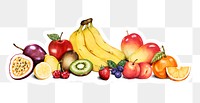 Fresh summer fruits assorted png organic illustration