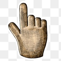 Png golden hand icon cartoon 