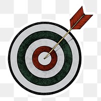 Arrow and target sticker png