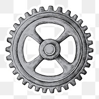 Gear drawing cartoon sticker png