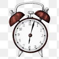 Red clock drawing clipart png