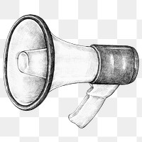 Cartoon megaphone vintage clipart png
