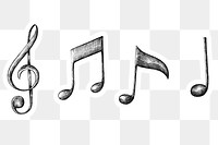 Musical note set sticker png