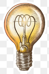 Png light bulb vintage drawing sticker
