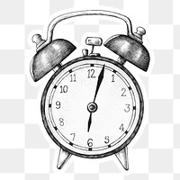 Alarm clock drawing sticker png