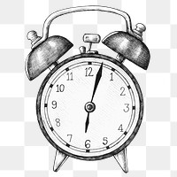 Vintage clock drawing clipart png