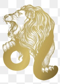 Leo PNG astrological sign sticker gradient horoscope symbol