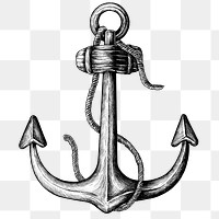 Black and white png metal shank anchor