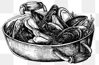 Black and white mussels png transparent 