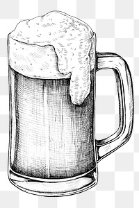 Black and white beer png transparent