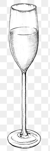 Black and white champagne png transparent