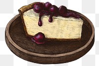 Colorful blueberry cheesecake png transparent