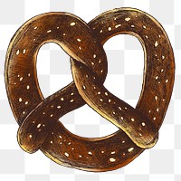 Brown twisted knot pretzel png 