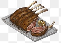 Colorful rack of lamb png transparent