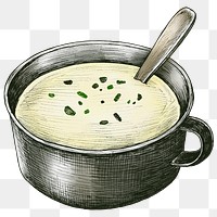 Colorful cream soup isolated png