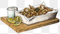 Colorful calamari fried squid png transparent 