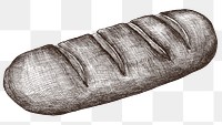 Black and white png baguette French bread
