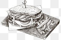 Black and white png club sandwich