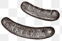 Black and white sausage png