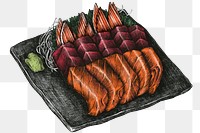 Colorful salmon sashimi png transparent 