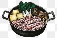 Colorful Japanese sukiyaki transparent png