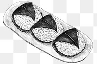 Black and white mochi png with transparent background