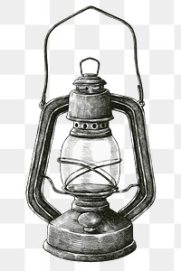 Hand drawn retro lantern design element
