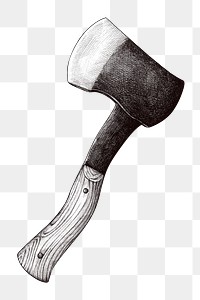 Hand drawn axe design element