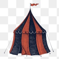 Hand drawn circus tent design element