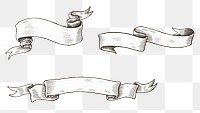Hand drawn ribbon design element