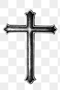 Hand drawn cross design element