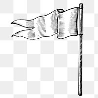 Hand drawn white flag design element